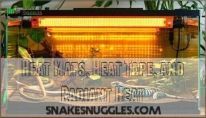heat mats, heat tape, and radiant heat