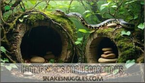 hiding spots and decorations