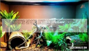 hiding spots and environmental enrichment