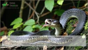 hissing and body language