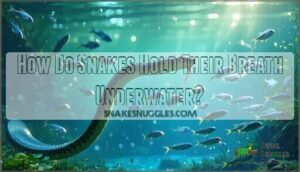 how do snakes hold their breath underwater