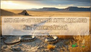 how far do rattlesnakes travel from their den