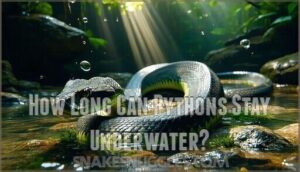 how long can pythons stay underwater