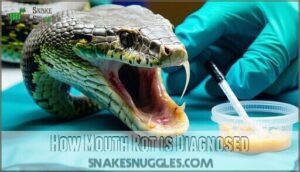 how mouth rot is diagnosed