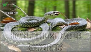 how painful is a garter snake bite