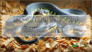 how snake mites spread between snakes
