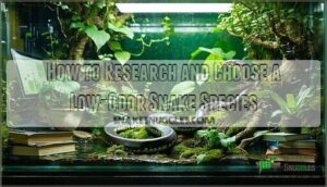 how to research and choose a low-odor snake species