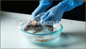 how to thaw frozen feeders