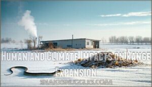 human and climate impacts on range expansion