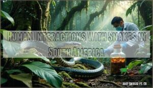human interactions with snakes in south america