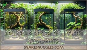 ideal enclosure sizes for different snake species