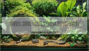 ideal hide dimensions by species