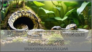 importance of hiding spots and water sources