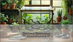 important considerations for pet snake owners