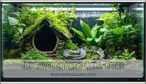 improved snake's well-being improved snake's well-being