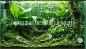 increasing enclosure humidity