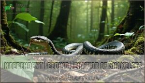 independent feeding behavior of snakelets