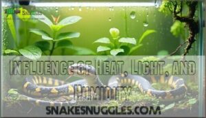 influence of heat, light, and humidity