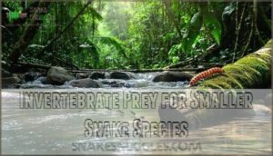 invertebrate prey for smaller snake species