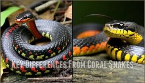 key differences from coral snakes