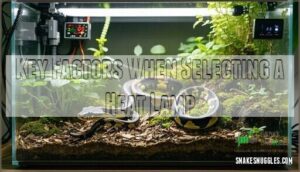 key factors when selecting a heat lamp