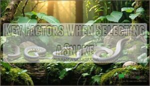 key factors when selecting a snake