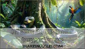 key snake families in south american habitats