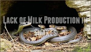 lack of milk production in snakes