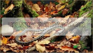 leaf litter and naturalistic decor