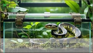 lid locks and escape prevention