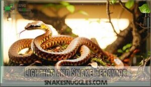 lighting and snake behavior
