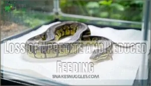 loss of appetite and reduced feeding loss of appetite and reduced feeding