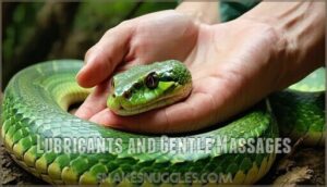 lubricants and gentle massages