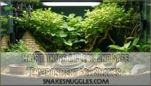 maintaining a clean and safe environment for snakes