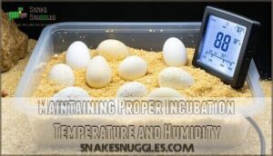 maintaining proper incubation temperature and humidity