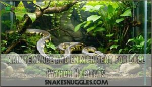 maintenance and enrichment for ball python habitats