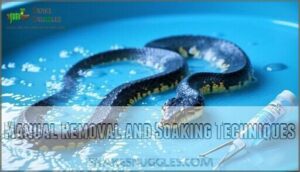 manual removal and soaking techniques