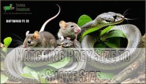 matching prey size to snake size