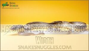 matching prey to snake body width