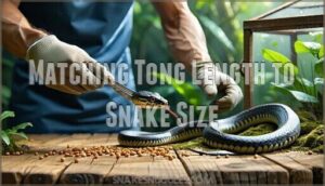 matching tong length to snake size