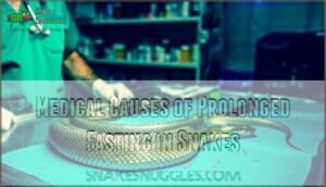 medical causes of prolonged fasting in snakes