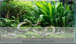 minimum enclosure dimensions based on snake length
