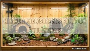 minimum enclosure size for adult ball pythons