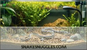 minimum enclosure size for single snakes