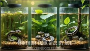 minimum tank size by age