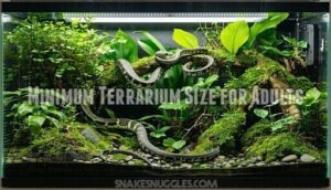 minimum terrarium size for adults