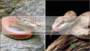 mistaken identity with venomous snakes