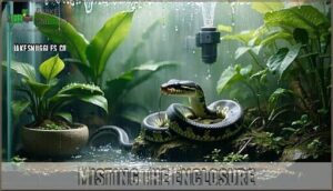 misting the enclosure