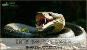 mouth display and hissing