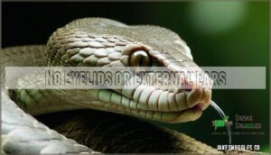 no eyelids or external ears